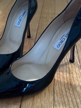 Jimmy Choo Women's Black Patent Leather Heel